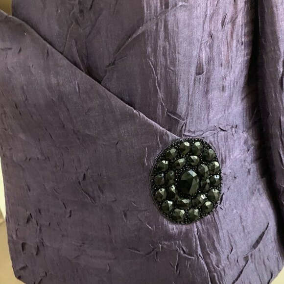 Expo New York. Size 12. Embellished Beaded Dressy Back Zip Jacket Top. B56 - Picture 3 of 10